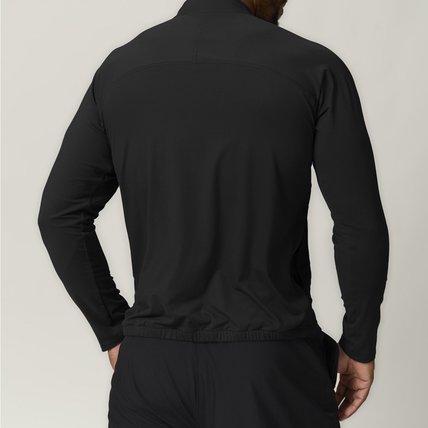 Long Sleeve Zip Gym Top