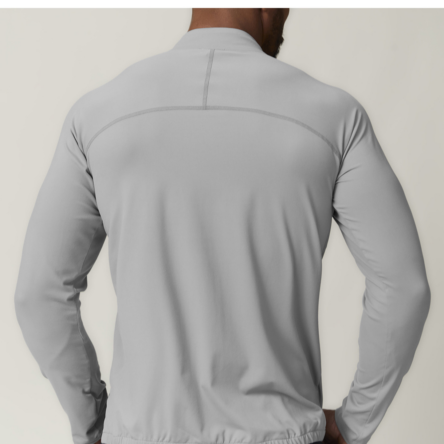 Long Sleeve Zip Gym Top