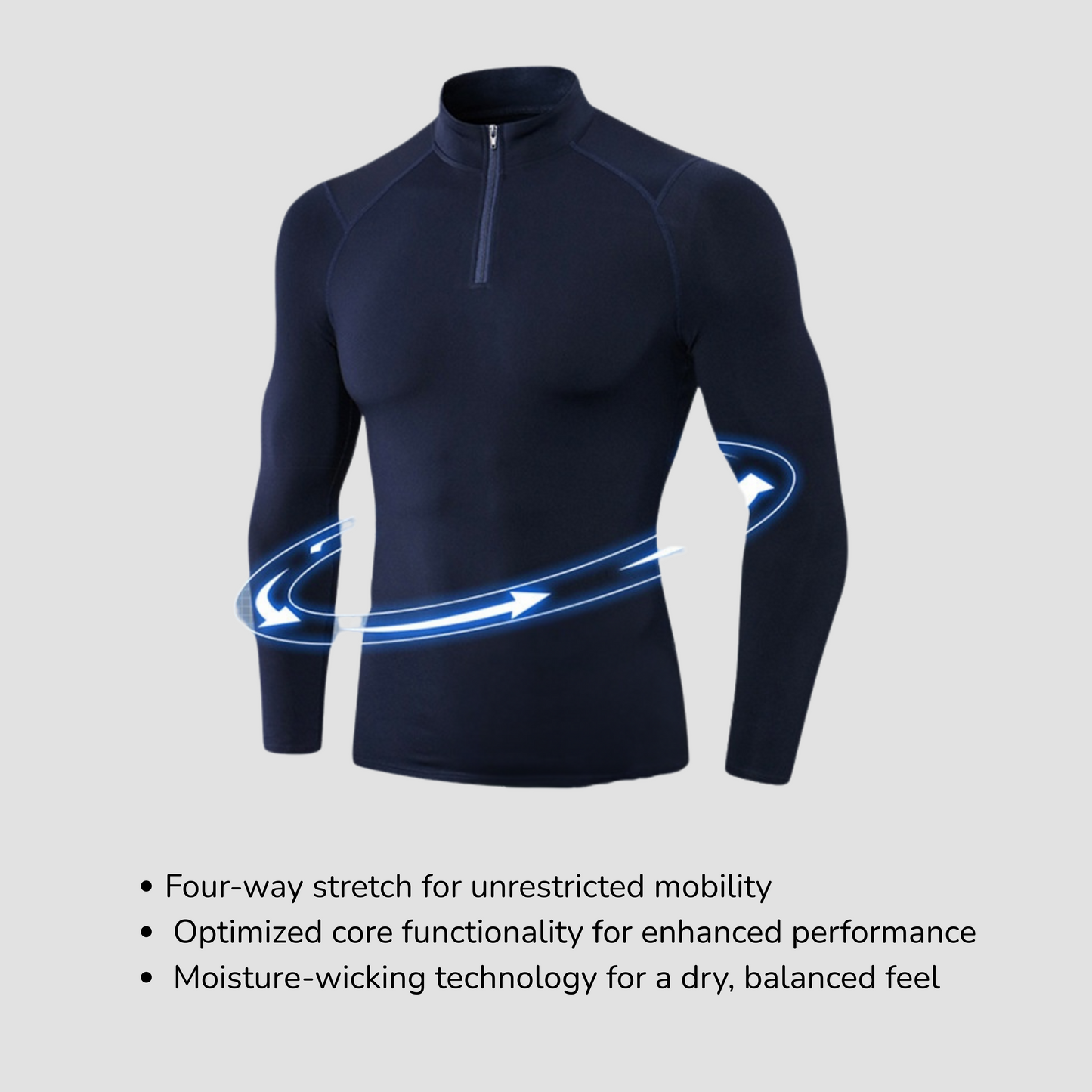Long Sleeve Half-zip Top