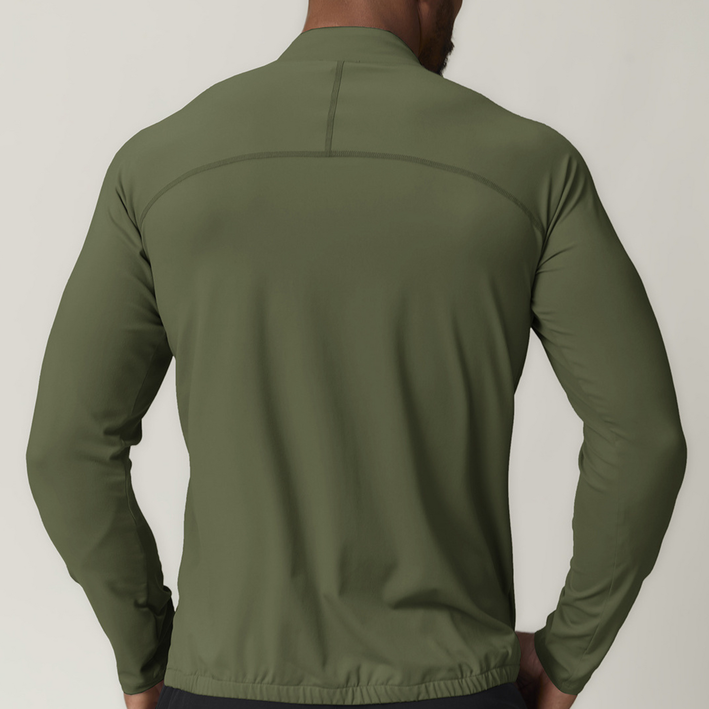 Long Sleeve Zip Gym Top