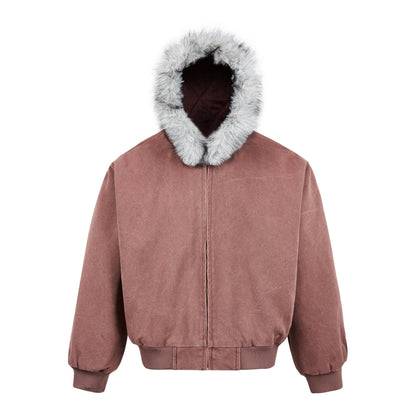 Night Shift Faux Fur Bomber Jacket