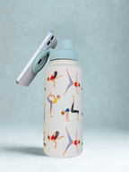 Magnetic Safe Water Bottle 1L Graphic Print - LIGHT BLUE