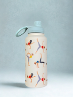 Magnetic Safe Water Bottle 1L Graphic Print - LIGHT BLUE
