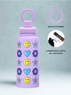 Magnetic Safe Water Bottle 1L Graphic Print - PURPLE