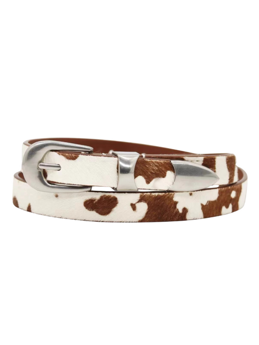 Cowhide Silver Belt