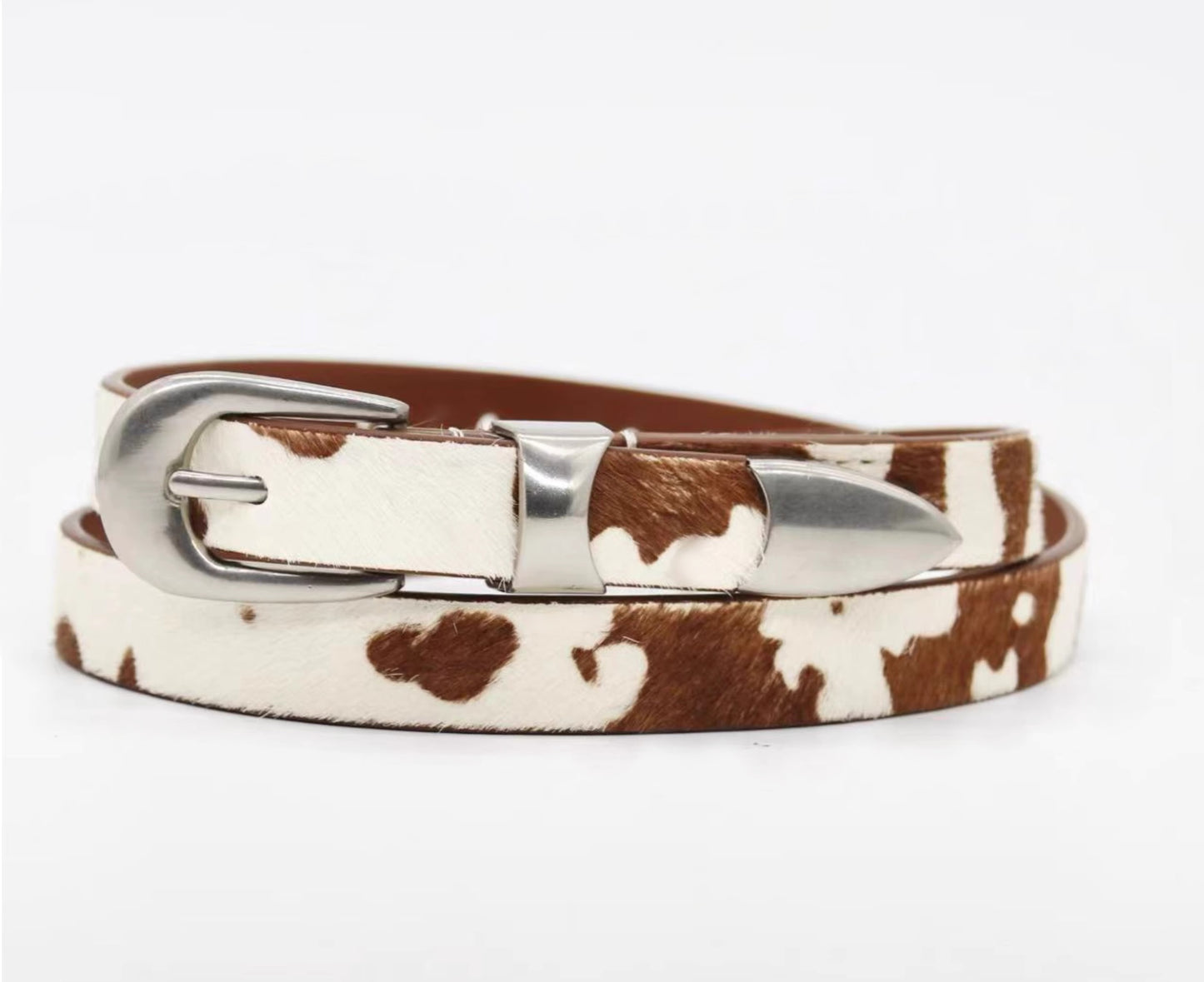 Cowhide Silver Belt