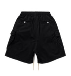 Dark Drawstring Cargo Shorts