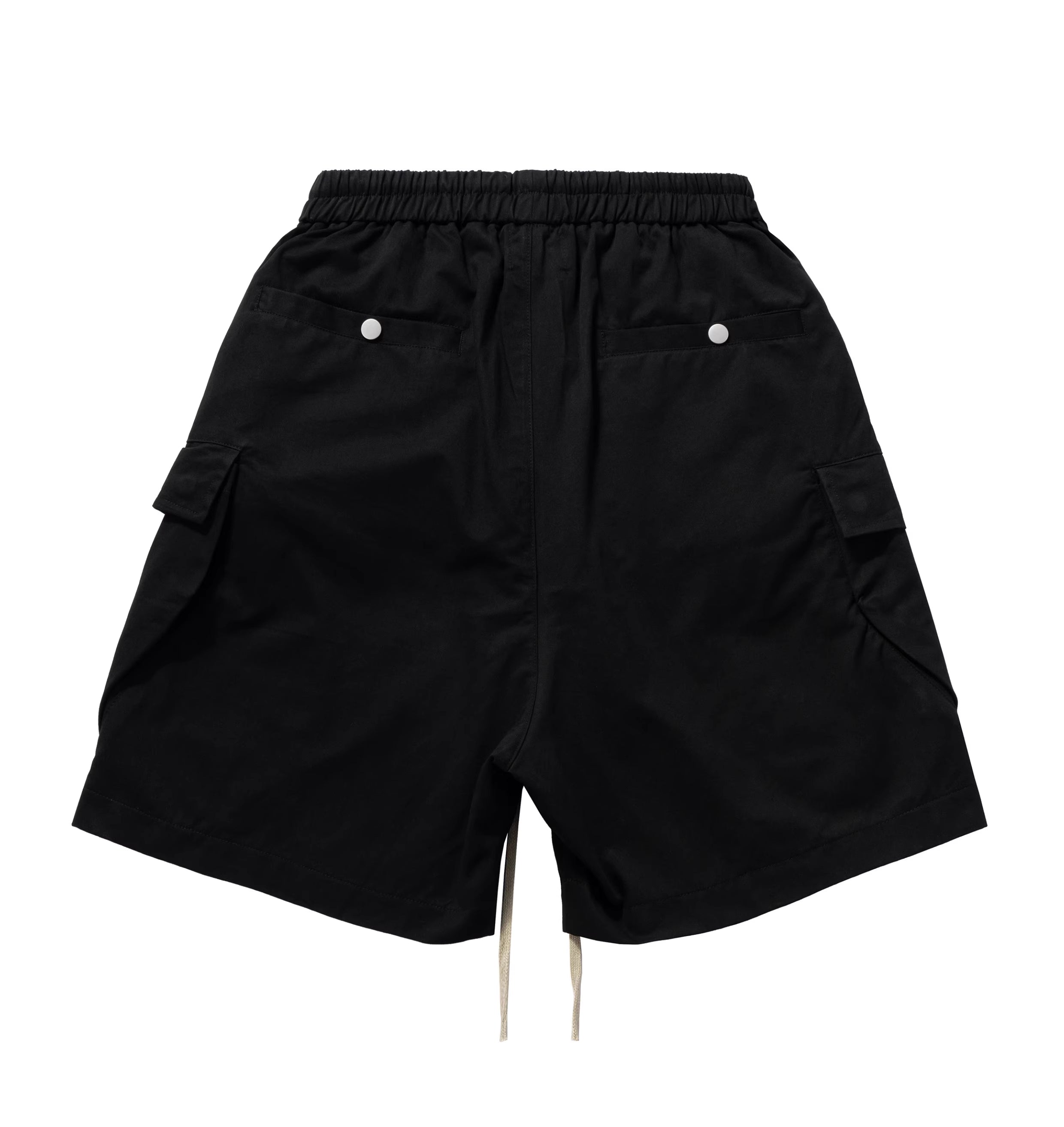 Dark Drawstring Cargo Shorts