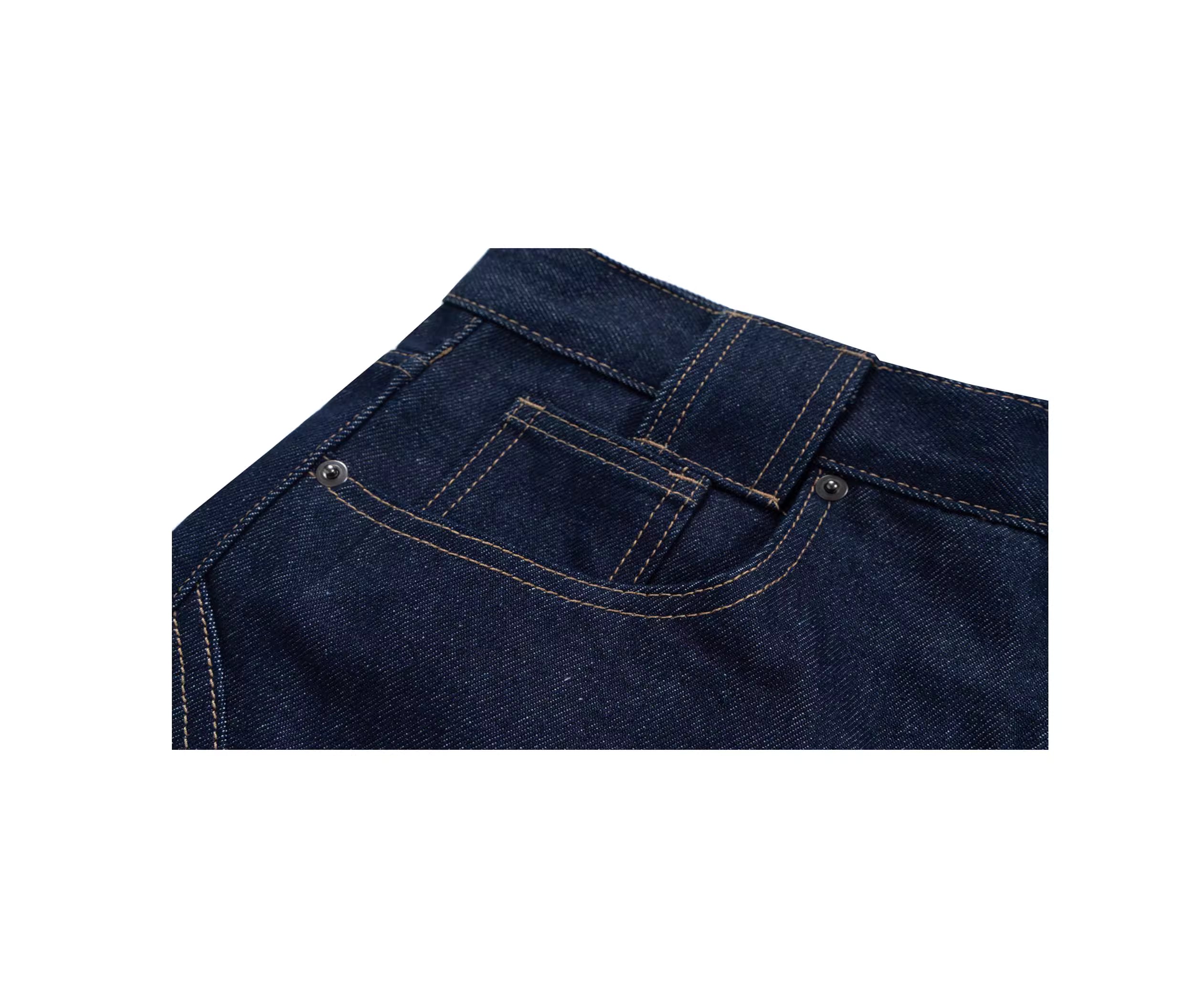 Geometric Cut Deconstructed Loose-Crotch Denim