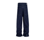 Geometric Cut Deconstructed Loose-Crotch Denim