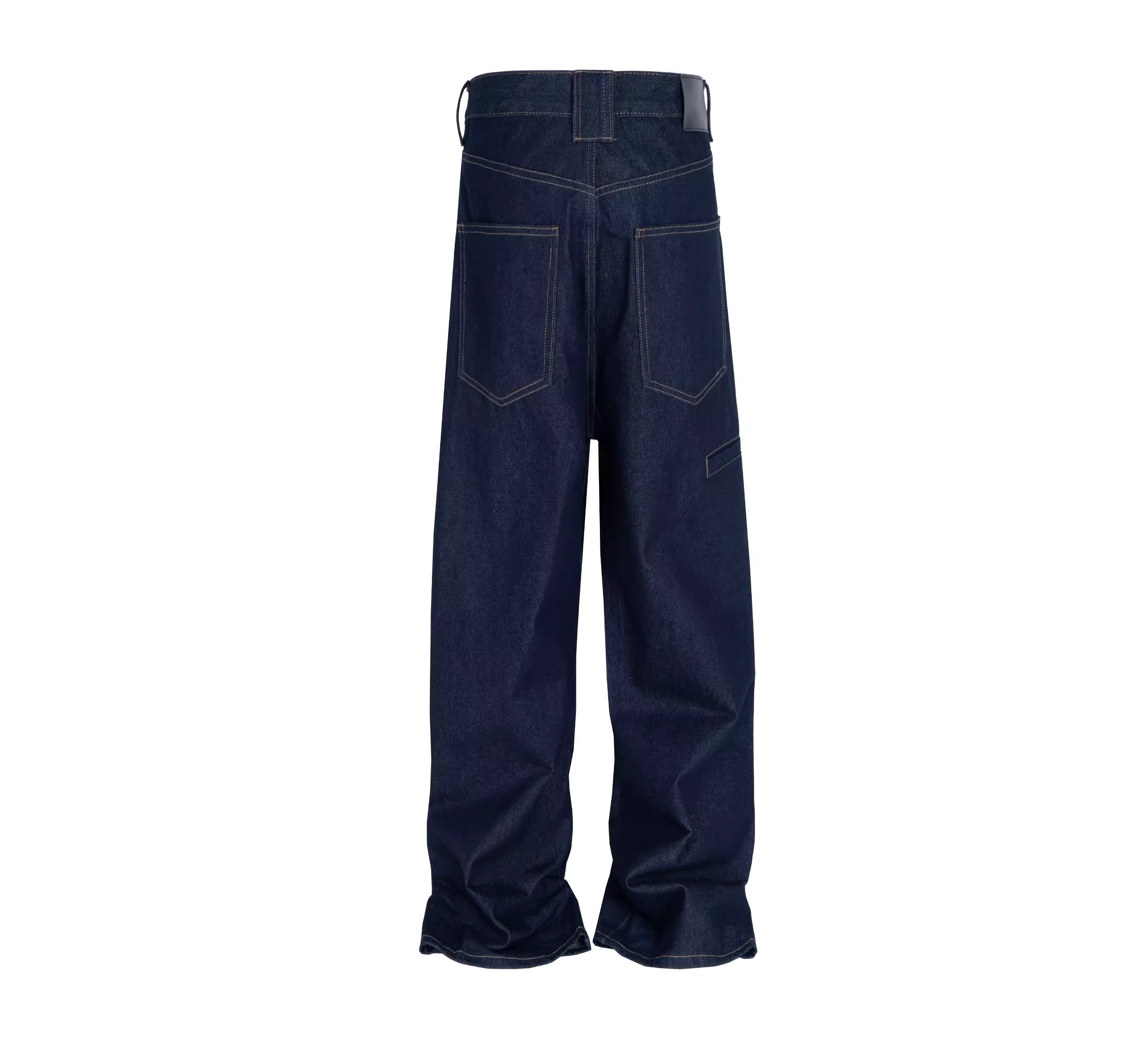 Geometric Cut Deconstructed Loose-Crotch Denim