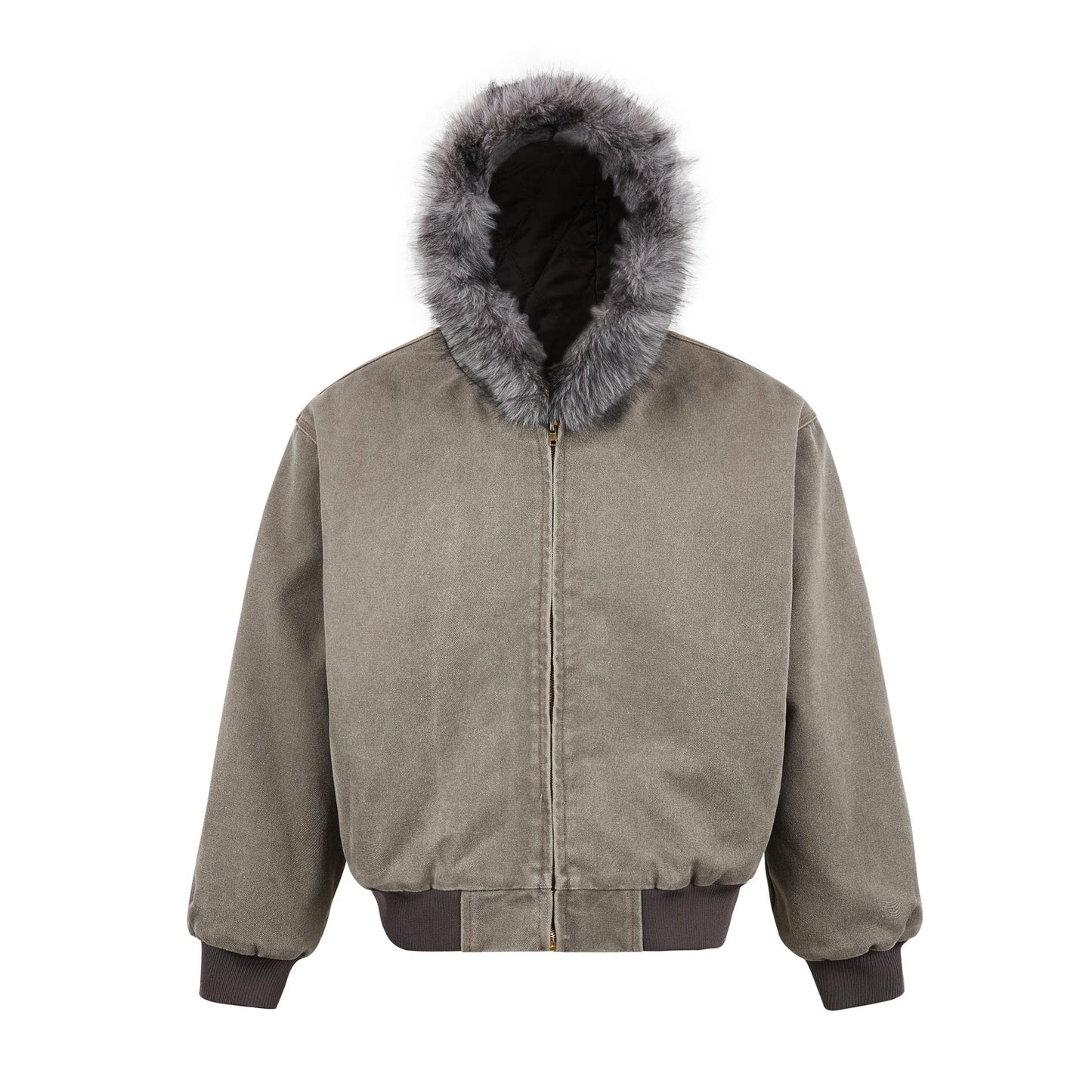 Night Shift Faux Fur Bomber Jacket