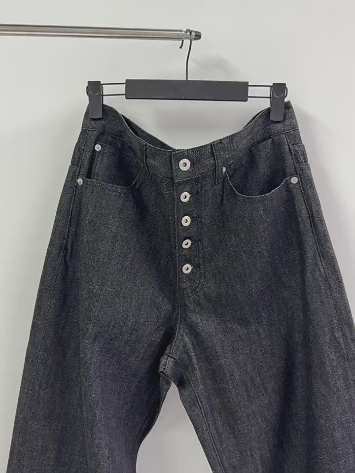 Blade Cut Wide-Leg Denim